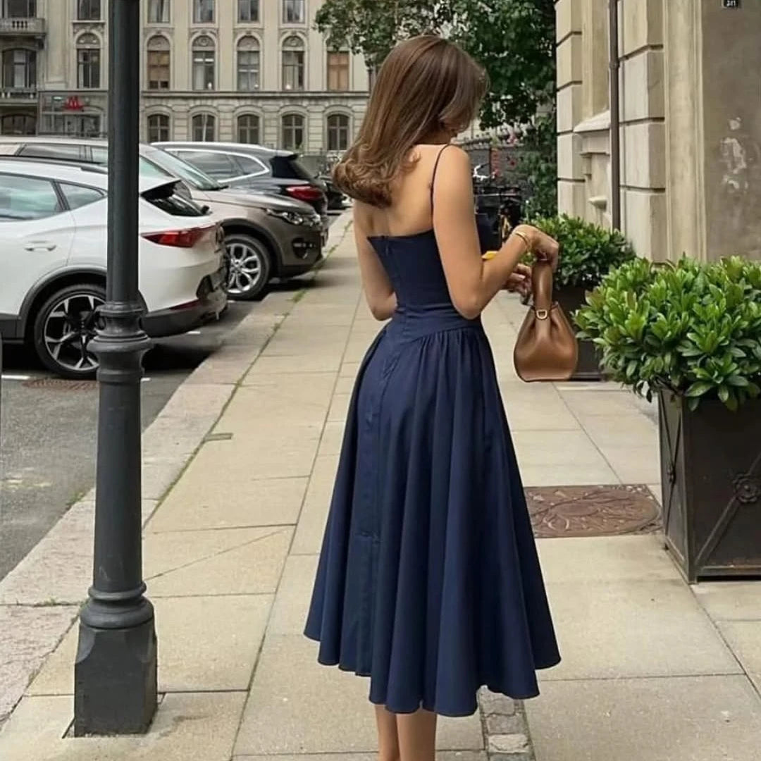 Vestido Midi Floral com Corpete — Rosa