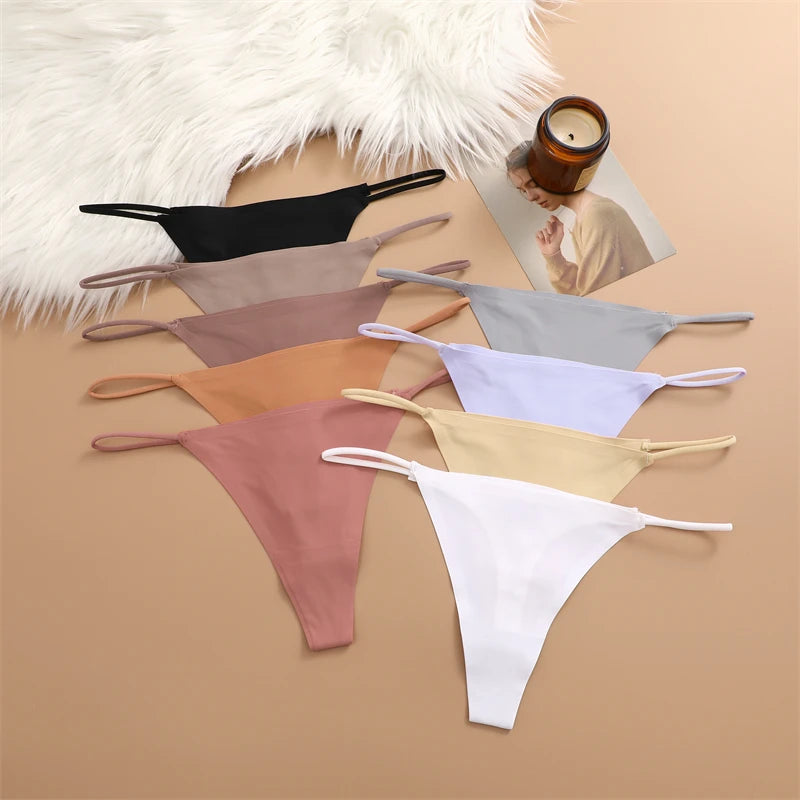 Tangas Sem Costuras com Efeito Seda — Pack de 4 — Modelo B