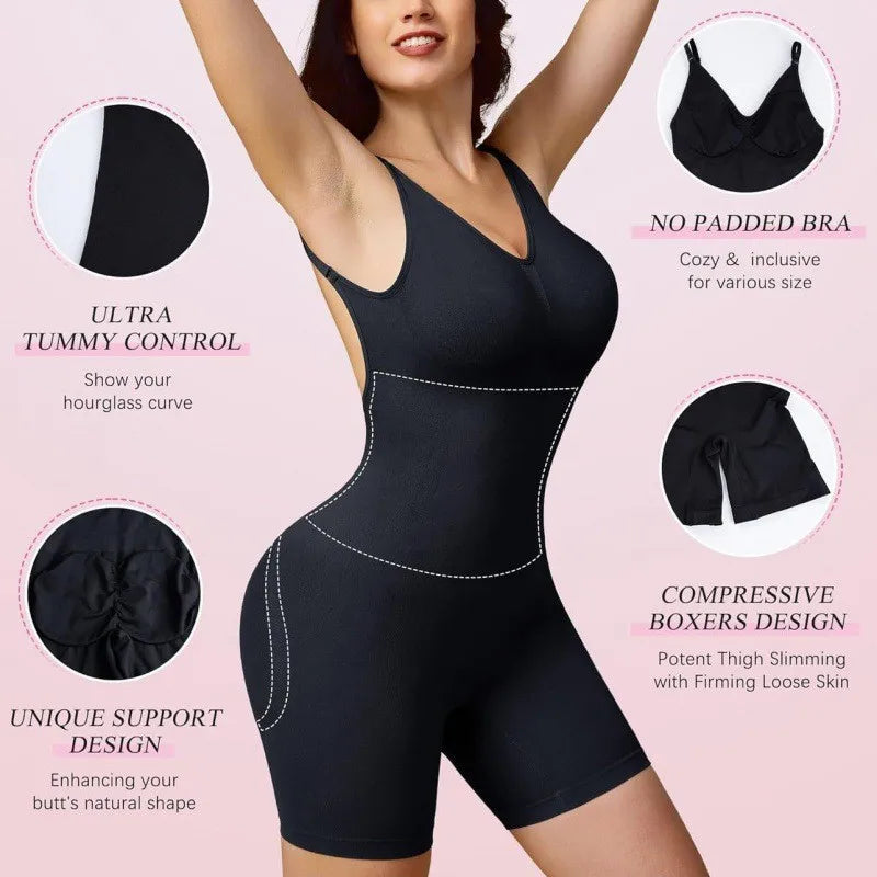 Body Modelador com Corset e Costas Abertas