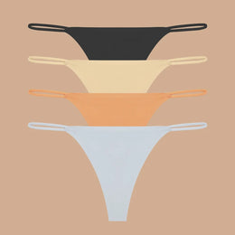 Tangas Sem Costuras com Efeito Seda — Pack de 4 — Modelo B