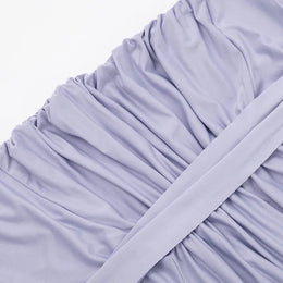 Vestido Comprido com Decote Halter e Costas Descobertas — Bordô