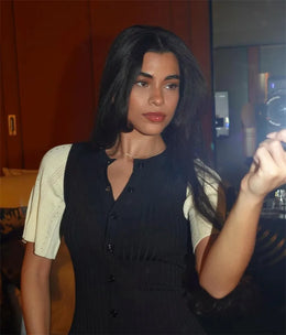Vestido Midi de Malha com Botões