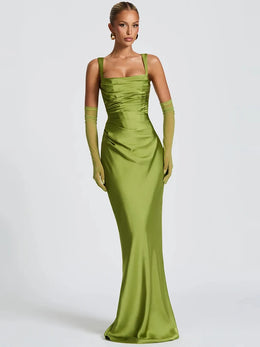 Vestido Comprido sem Alças com Corpete
