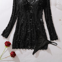 Body de Lingerie com Decote Profundo