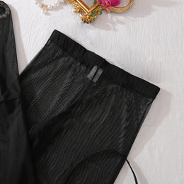 Conjunto de Praia em Malha — 4 Peças