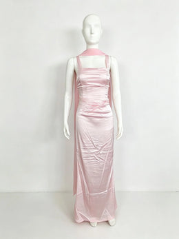 Vestido Comprido sem Alças com Corpete