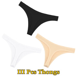 Kit 3 Tangas de Algodão FINETOO