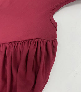 Vestido Comprido de Malha com Gola Alta e Costas Descobertas