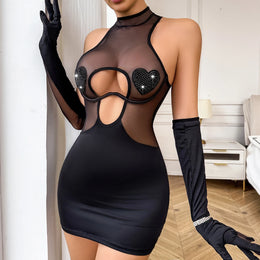 Conjunto de Lingerie com Decote em V — 3 Peças