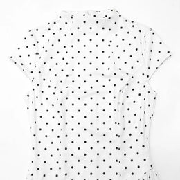 Vestido Comprido Vintage de Bolas sem Mangas