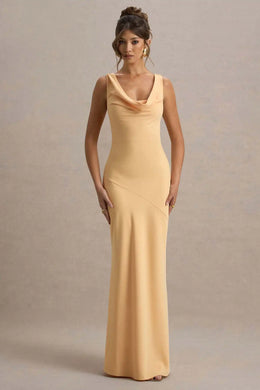 Vestido Comprido de Cetim com Costas Descobertas