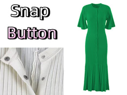 Vestido Midi de Malha com Botões