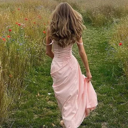 Vestido Midi com Corpete e Atacadores