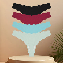 Tangas Sem Costuras com Efeito Seda — Pack de 4 — Modelo A