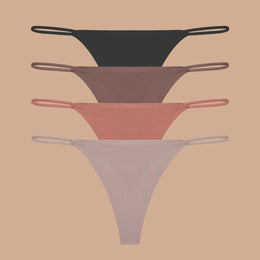 Tangas Sem Costuras com Efeito Seda — Pack de 4 — Modelo B