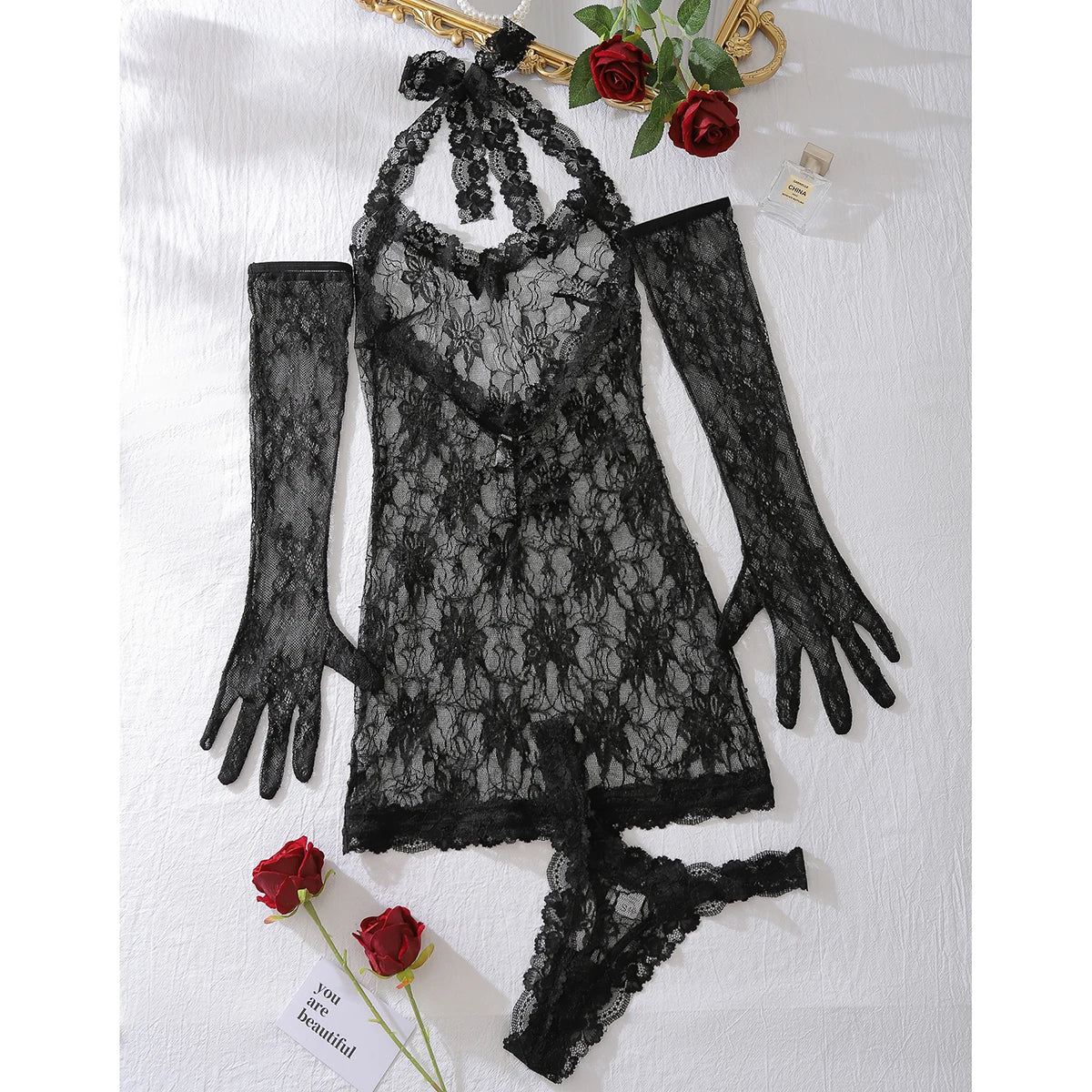 Conjunto de Lingerie em Renda — 2 Peças