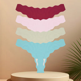 Tangas Sem Costuras com Efeito Seda — Pack de 4 — Modelo A