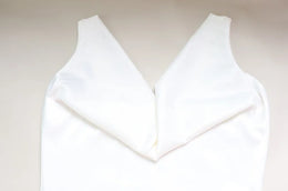 Vestido Comprido Acetinado com Costas Descobertas — Branco
