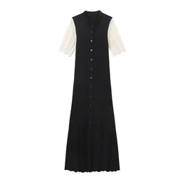 Vestido Midi de Malha com Botões