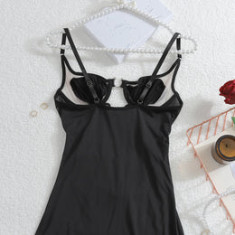 Conjunto de Lingerie com Detalhes Metálicos — 2 Peças