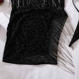 Conjunto de Lingerie com Renda e Correntes — 2 Peças
