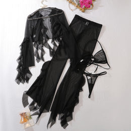 Conjunto de Praia em Malha — 4 Peças