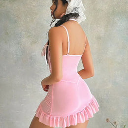 Conjunto de Lingerie Transparente com Soutien e Tanga
