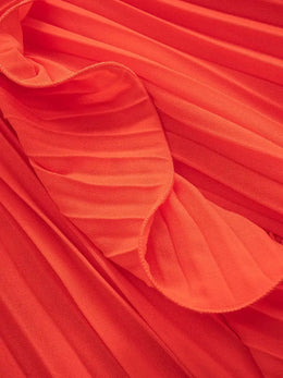 Vestido Comprido sem Alças com Folhos