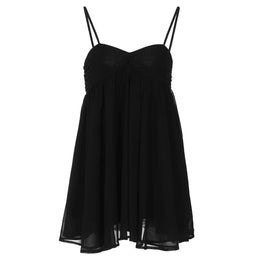 Vestido Curto de Chiffon com Alças