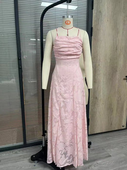 Vestido Comprido de Chiffon com Costas Descobertas