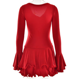 Vestido Curto com Folhos e Mangas Amplas