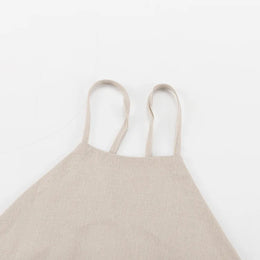 Vestido Curto de Linho com Decote Halter