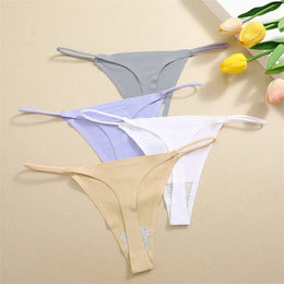 Tanga Sem Costura de Seda de Gelo