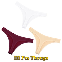 Kit 3 Tangas de Algodão FINETOO