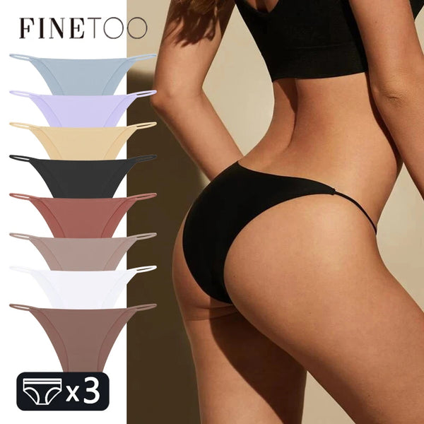 Cuecas Sem Costuras com Efeito Seda — Pack de 3 — Modelo A