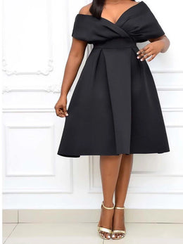 Vestido Midi com Laço e Decote em V
