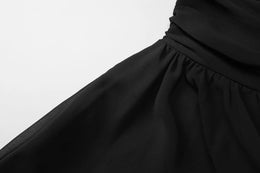 Vestido Curto de Chiffon com Alças