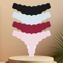 Tangas Sem Costuras com Efeito Seda — Pack de 4 — Modelo A