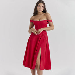 Vestido Midi Floral com Corpete e Bolsos