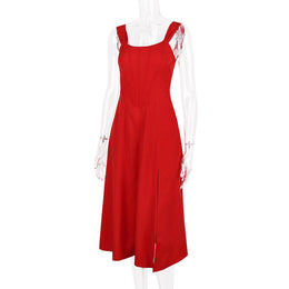Vestido Midi Floral com Corpete e Bolsos