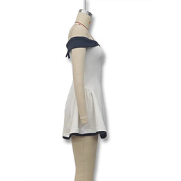 Vestido Curto Rosa de Ombros Descobertos
