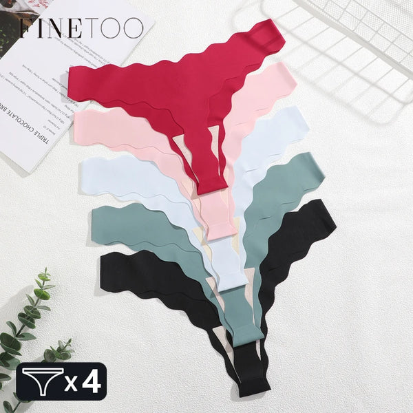 Tangas Sem Costuras com Efeito Seda — Pack de 4 — Modelo A