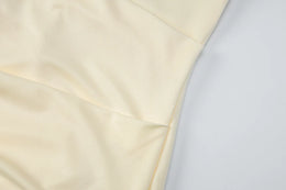 Vestido Comprido com Decote em V e Franzidos