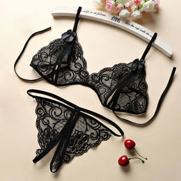 Body de Lingerie com Renda e Costas Descobertas — Vermelho