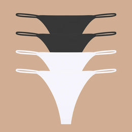 Tangas Sem Costuras com Efeito Seda — Pack de 4 — Modelo B