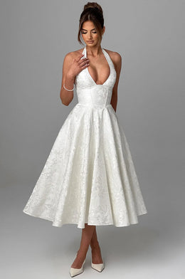 Vestido Comprido com Laço e Corpete