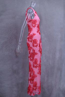 Vestido Curto Bordado com Costas Descobertas