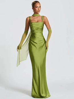 Vestido Comprido sem Alças com Corpete