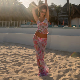 Conjunto de Praia com Blusa e Saia 2 Peças — Tolobasao