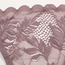Tanga Floral Transparente de Cintura Baixa